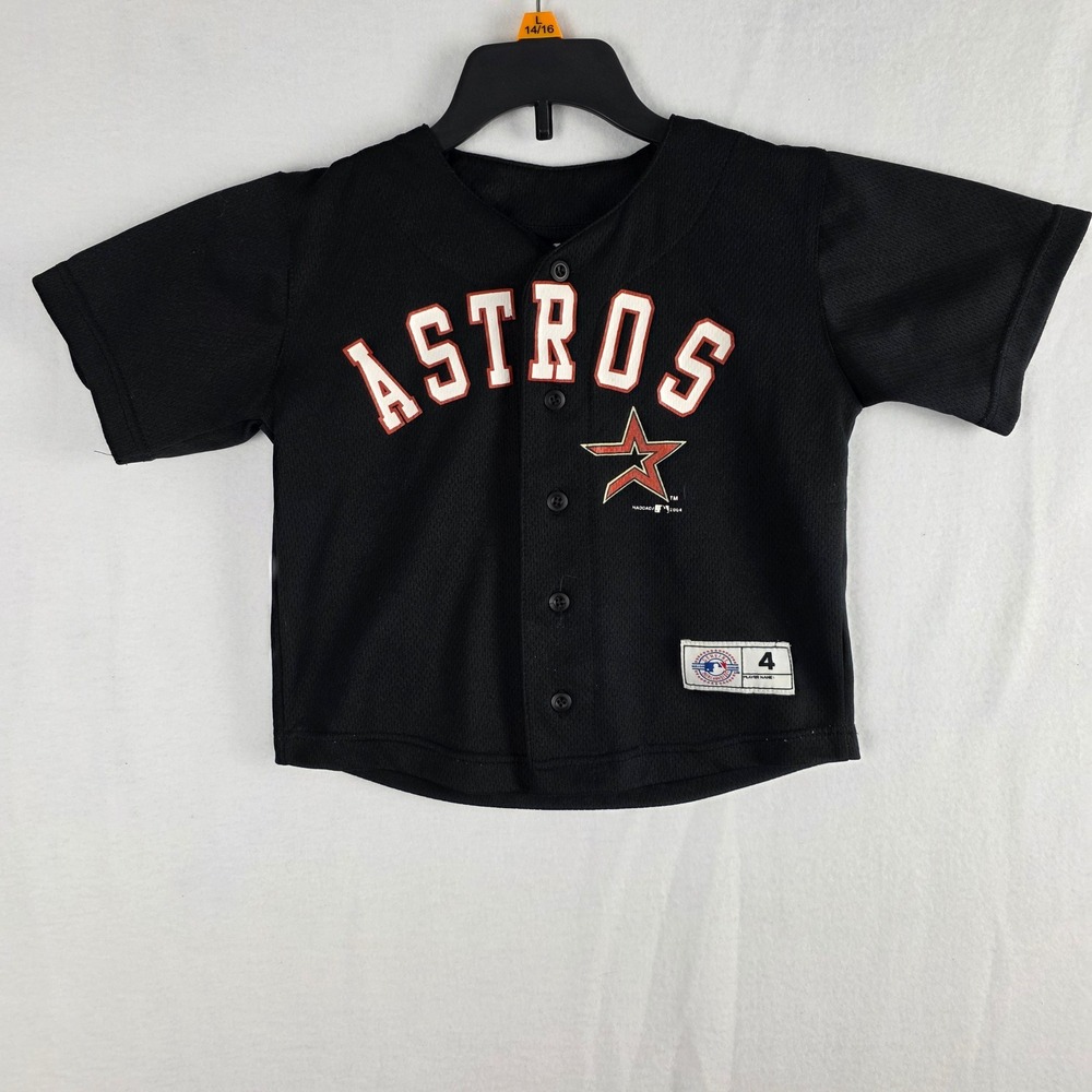 MLB Genuine Merchandise Kids Houston Astros Black Baseball Jersey Size 4